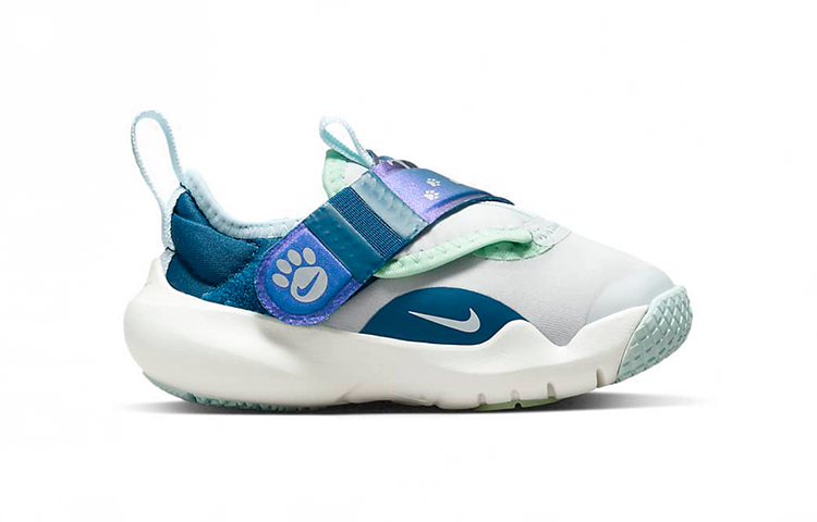 Детские кроссовки Nike (зелено-серебристые) — фото 4