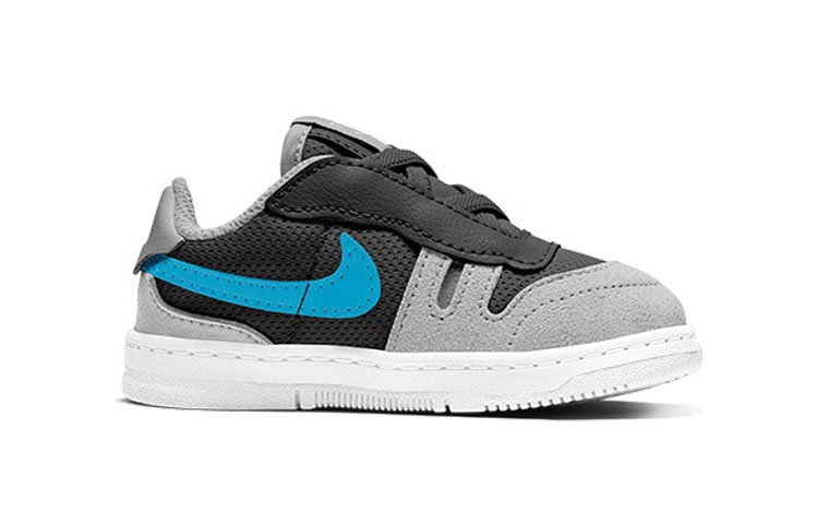 Кроссовки Nike Squash Type (серые с черным и синим) — Серый / чёрный / синий — фото 2