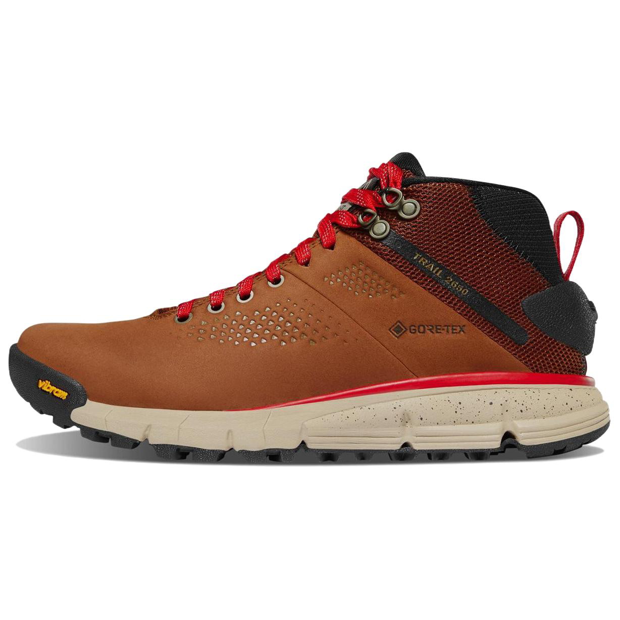 Danner Trail 2650 Cushioned Slip-Resistant Water-Resistant Lightweight Mid-Top Hiking Trekking Shoes Women’s Brown Red
