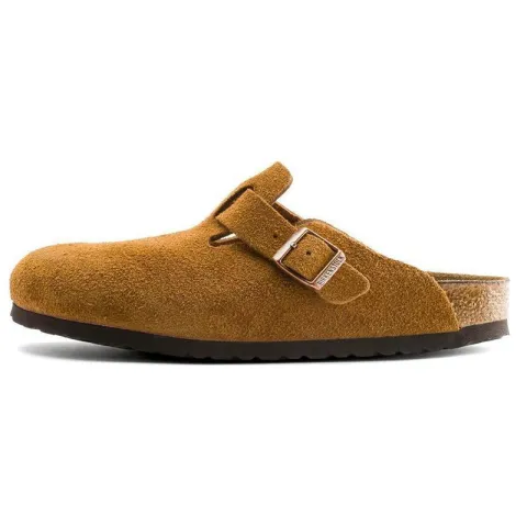 Birkenstock Boston Soft Footbed No Special Function Closed Toe Slippers Unisex Brown Narrow