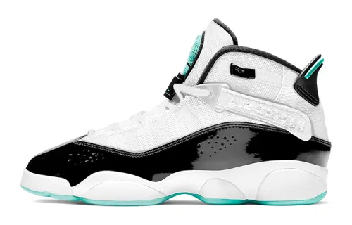 Jordan Air Jordan 6 six-time champion, synthetic leather, lightweight and comfortable GS, non-slip, shock-absorbing and wear-resistant, mid-top basketball shoes, Tiffany blue, same style for men and women