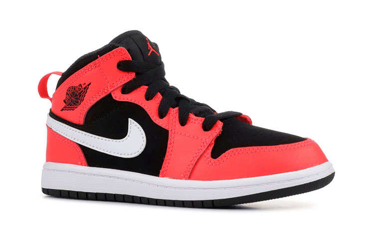 Кроссовки Jordan Air Jordan 1 Mid (черный / красный) — Чёрный / красный — фото 4