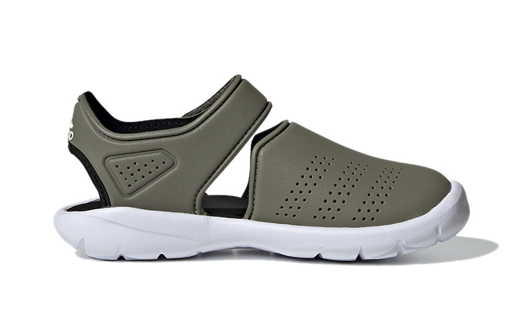 Сандалии adidas Fortaswim Stripes C (зеленые) — фото 2