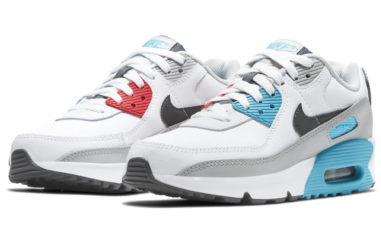 Кроссовки Nike Air Max 90 GS (бело-оранжевые) — фото 5