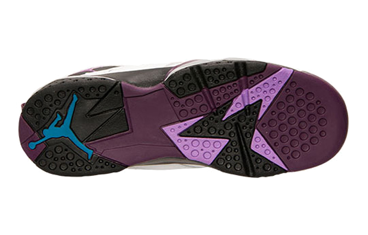 Высокие кроссовки Jordan Air Jordan 7 GS (бело-фиолетово-черные) — Белый / фиолетовыйкрасный / чёрный — фото 6