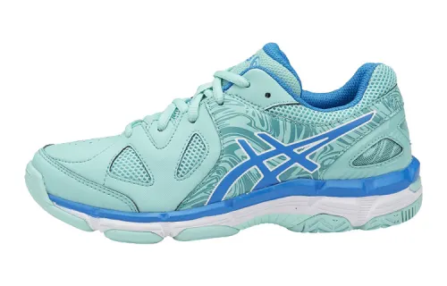ASICS Gel-Netburner Super 7 Comfortable Sports Volleyball Shoes Wear-resistant Low-top Children's Running Shoes Mint Blue Youth