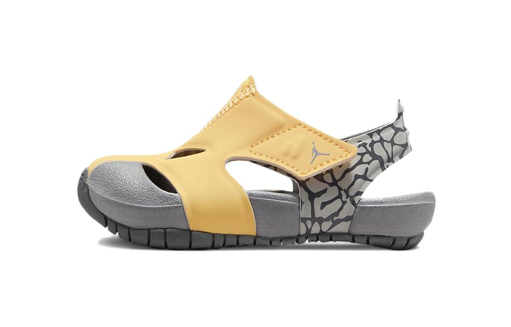 Детские кеды Jordan Flare (TD) (серо-желтые)