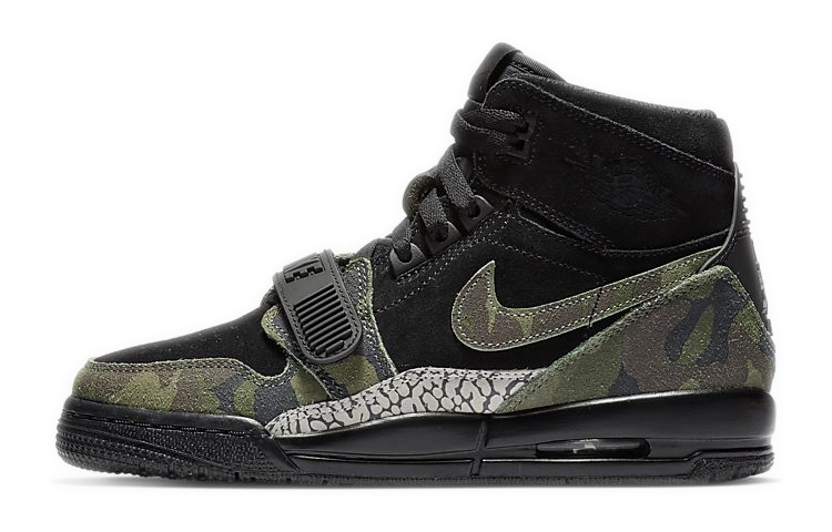 Air Jordan Legacy 312 'Black Camo Green' GS