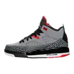 Jordan Son Of Mars Mid top Basketball Shoes Concrete Gray/White/Black/Fire Red Unisex