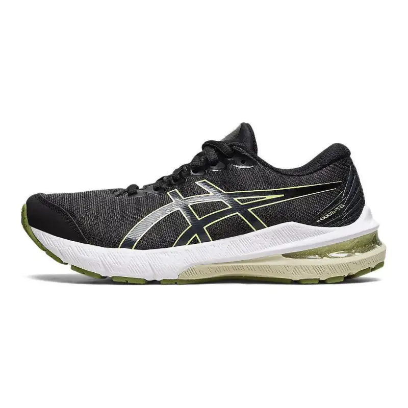 ASICS GT-2000 11 Professional running shoes, cushioning, escort, stable, lightweight, long-lasting wear, not tiring, campus outdoor fitness sports, sweat-wicking, wear-resistant, resilient, breathable support, low-cut children's running shoes, black, teenagers