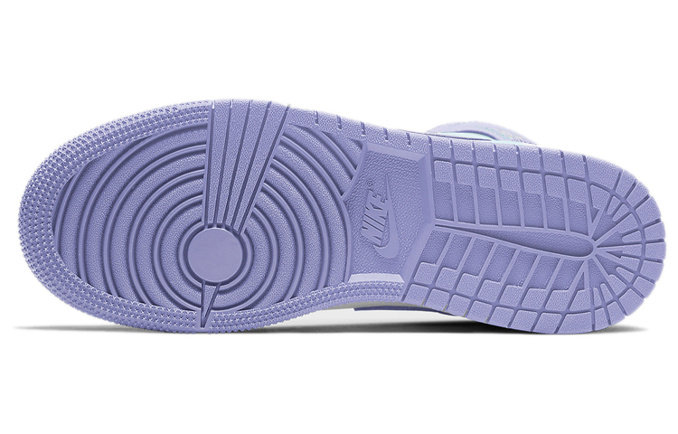 Кроссовки Jordan Air Jordan 1 Mid (фиолетово-сине-зеленые) — фото 6