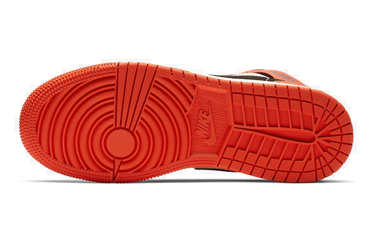 Кроссовки Jordan JordanAir Jordan 1 Mid GS (белый / синий / оранжевый) — фото 8