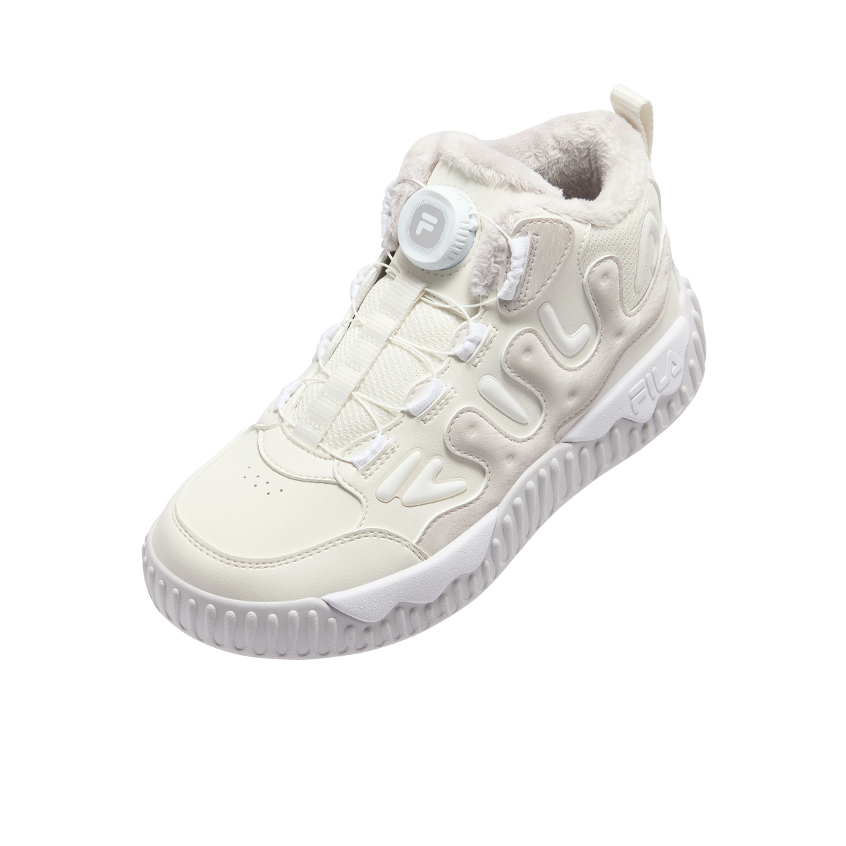 Детские кеды Fila KIDS Heritage-FHT (бело-серые) — 雪白/白沙灰 — фото 3