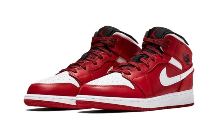 Кроссовки Jordan Air Jordan 1 (красно-бело-черные) — Красный / белый / чёрный — фото 3