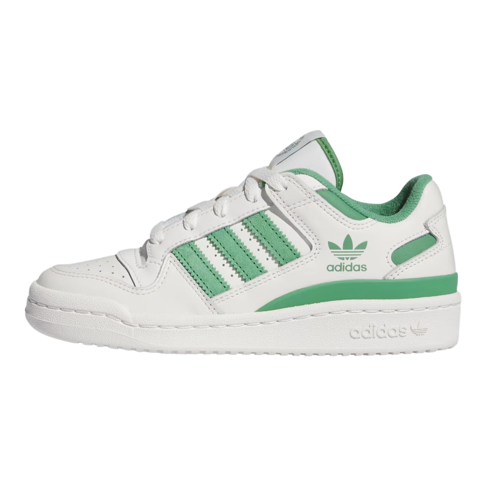 Детские кеды adidas originals FORUM Low Cl (бело-зеленые)