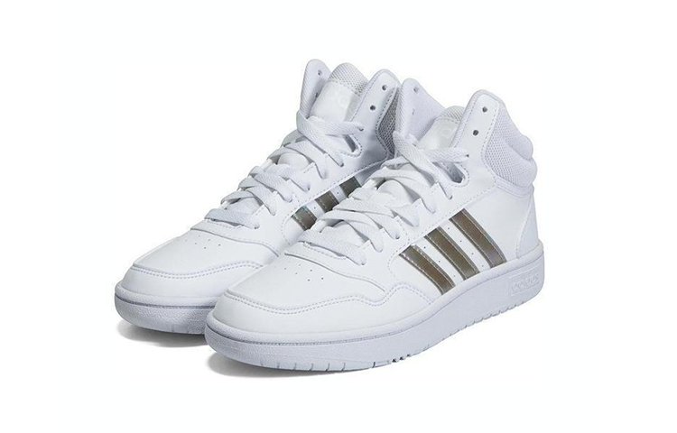 Детские кеды adidas neo Hoops Mid 3.0 k (белые) — Белый — фото 5