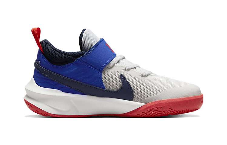 Детские кроссовки Nike Team Hustle D 10 (серо-синие) — фото 4
