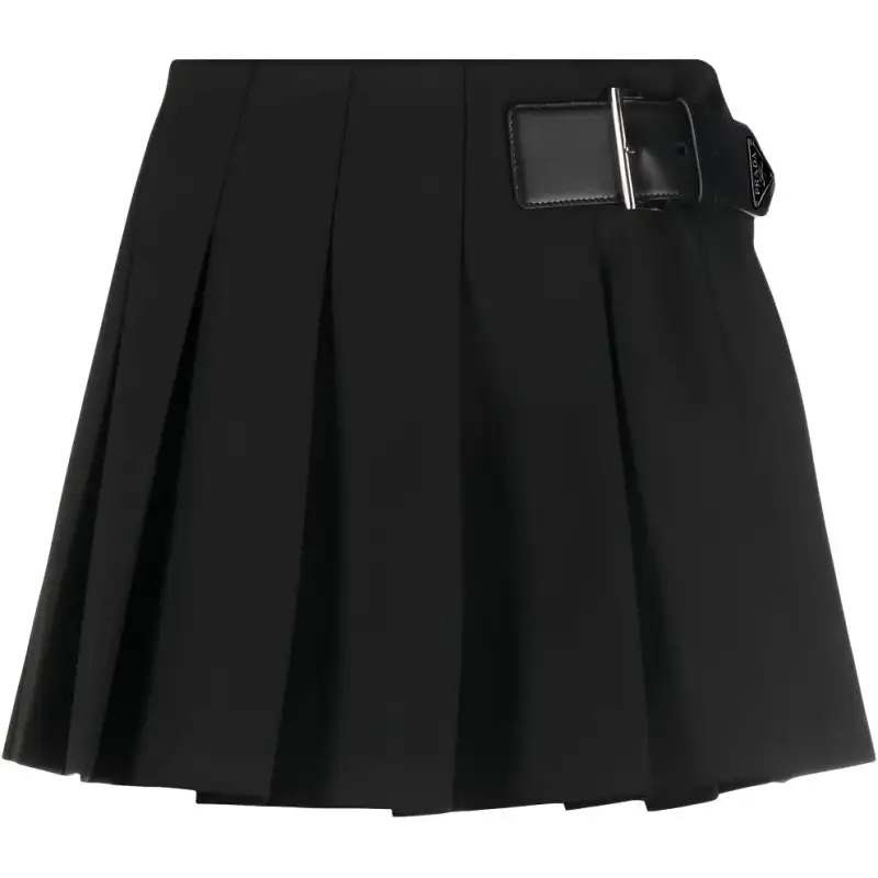 PRADA Casual Short Skirts Women's Black Moderate Short Cargo Skirt