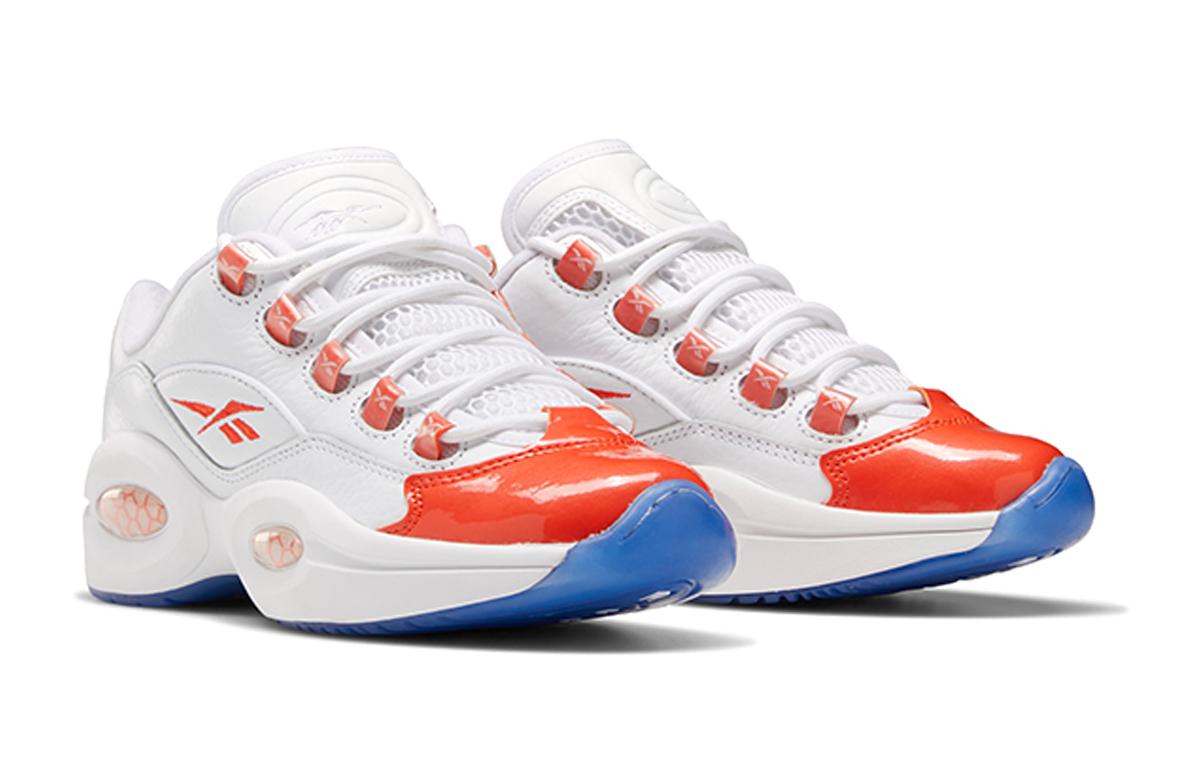 Кроссовки Reebok Question Low-Grade (красно-белые) — фото 3