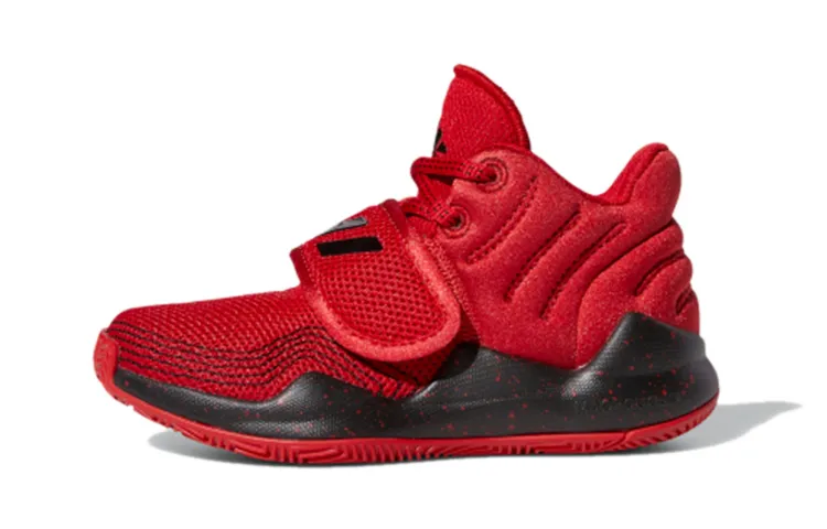 Adidas Deep Threat C Mid top Vintage Basketball Shoes Red Children Aged 3 7 Years Old