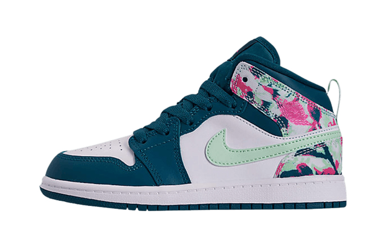 Кроссовки Jordan Air Jordan 1 (сине-розовые) — фото 1