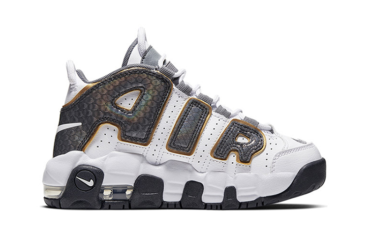 Детские кроссовки Nike Air More Uptempo (белые) — 蛇皮 — фото 4