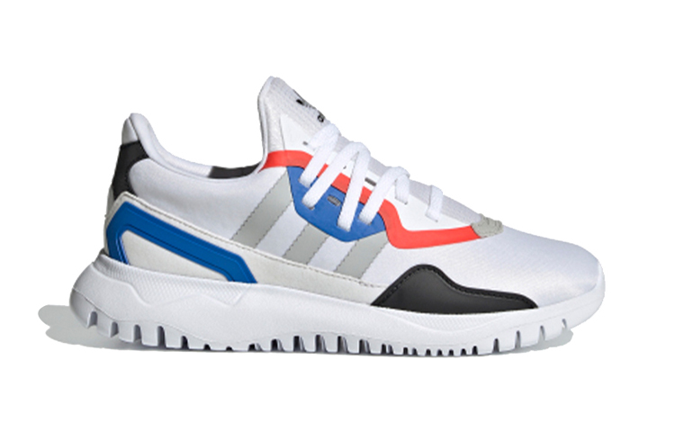 Детские кеды adidas originals Flex (бело-черно-синие) — фото 4