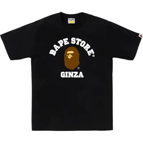 A BATHING APE Store limited series SS26 Japanese limited series Ginza Academy ape head round neck short-sleeved T-shirt, same style for men and women