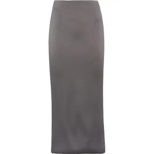 PRADA FW23 Casual Long Skirt Women's Iron Gray