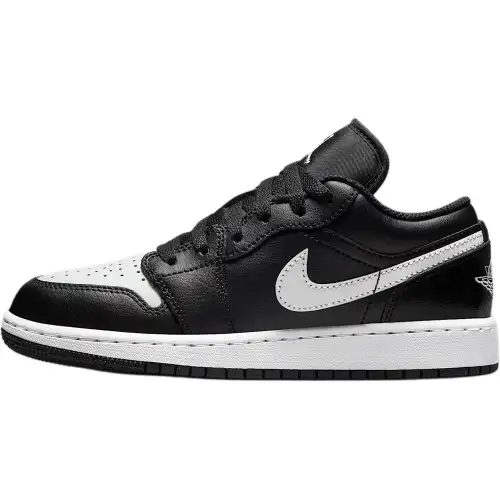 Jordan Air Jordan 1 Synthetic Leather Low top Skateboard Shoes Black/Summit White Unisex