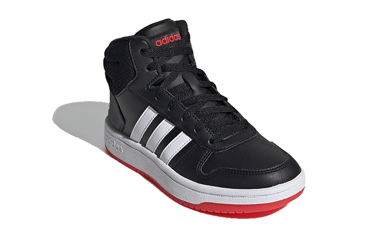 Детские кроссовки adidas neo Hoops 2.0 (черно-бело-красные) — фото 4