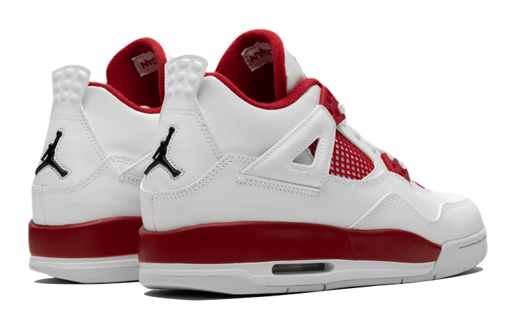 Кроссовки Jordan Air Jordan 4 Retro Alternate 89 (бело-красные) — 白/黑/体育红 — фото 5
