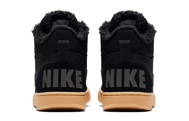 Кеды Nike NikeCourt Borough Mid WNTR (черно-коричневые) — Чёрный / коричневый — фото 5
