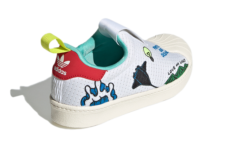 Детские кеды adidas originals SUPERSTAR 360 (бело-зеленый) — фото 5
