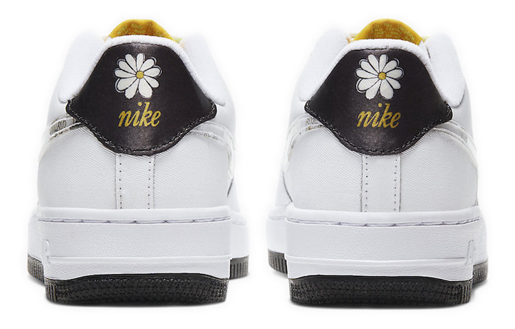Кеды Nike NikeAir Force 1 "Daisy Pack" GS (бело-желтый) — Белыйжёлтый — фото 6