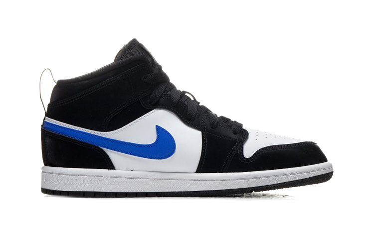 Детские кроссовки Jordan Air Jordan 1 Mid (черно-синие) — Чёрный / синий — фото 4