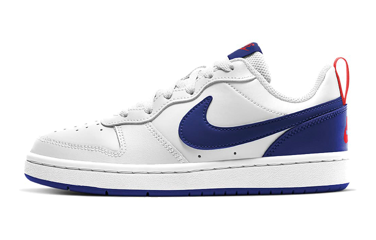 Nike Court Borough 2 synthetic leather casual non-slip shock-absorbing wear-resistant low-top children's sneakers Bailan