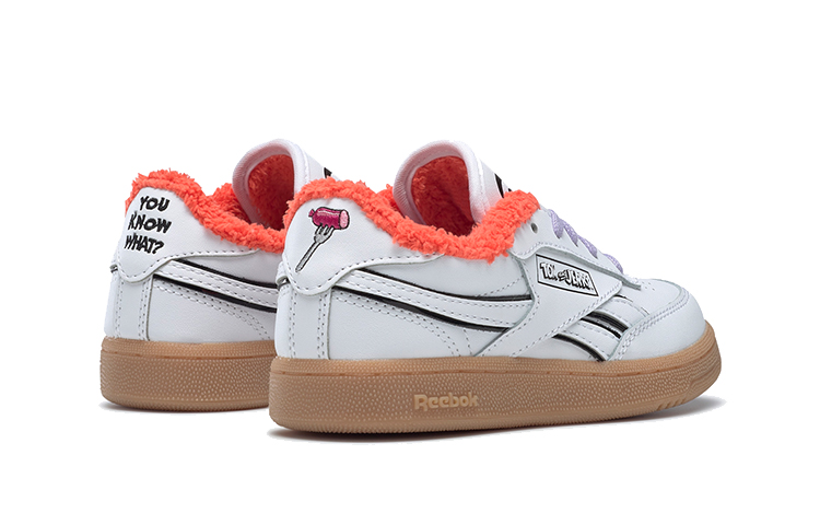 Кеды Tom TomJerry x Reebok Club C Revenge (бело-оранжевые) — фото 5