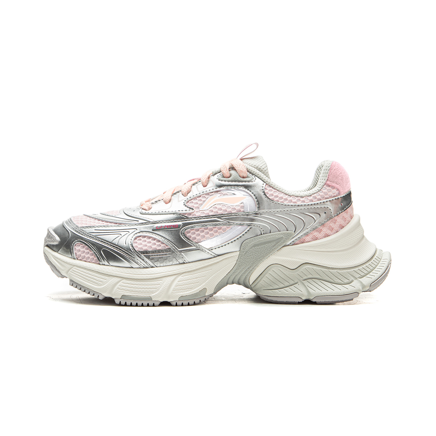 Li Ning Xingji Low top Chunky Sneakers Women's Silver White Pink