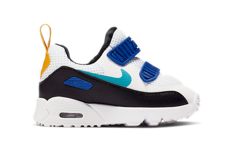 Детские кроссовки Nike Air Max 90 (бело-синие) — фото 4