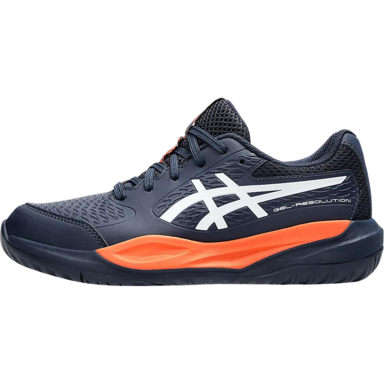 Детские кроссовки ASICS Gel-Resolution X (сине-оранжевые)