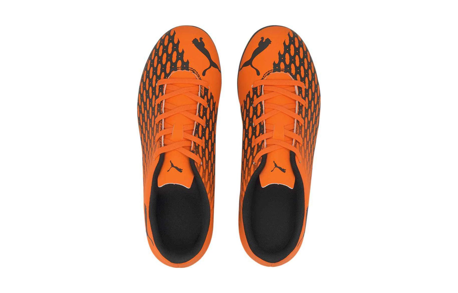 Детские сороконожки PUMA Spirit 3 TT Jr (оранжево-черные) — фото 5