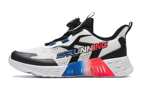 Antakids Comfortable Cushioning Abrasion Resistant Cushioning, Wear Resistant Low top Kids' Running Shoes White Black
