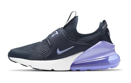 Nike Air Max 270 Cushioning Abrasion Resistant Low top Running Shoes Dark Blue Purple Unisex