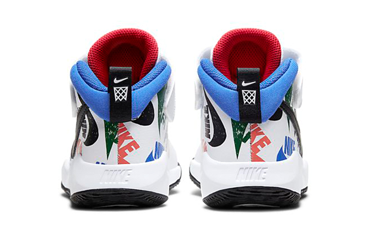 Кроссовки Nike Team Hustle D 9 (белые с синим и красным) — Белыйсинийкрасный — фото 6