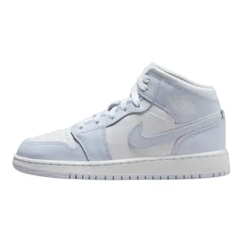 Jordan Air Jordan 1 Mid top Basketball Shoes White Blue Unisex