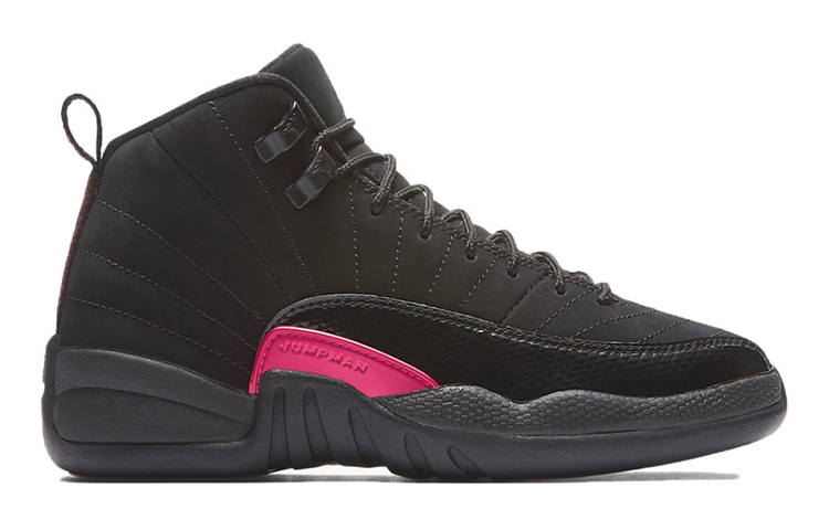 Кроссовки Jordan Air Jordan 12 GS (черно-розовые) — фото 4