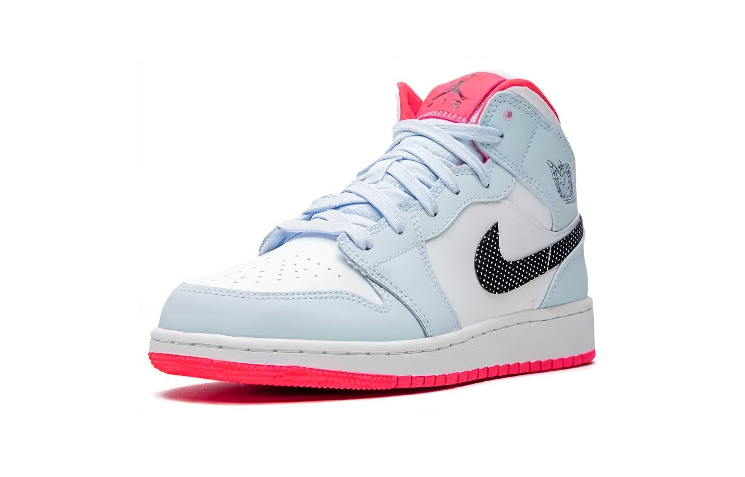Детские кроссовки Jordan Air Jordan 1 Mid (голубые) — 冰蓝 — фото 5