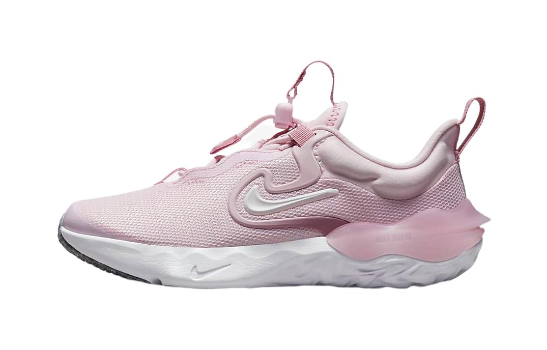 Кроссовки Nike Run Flow (бело-розовые)