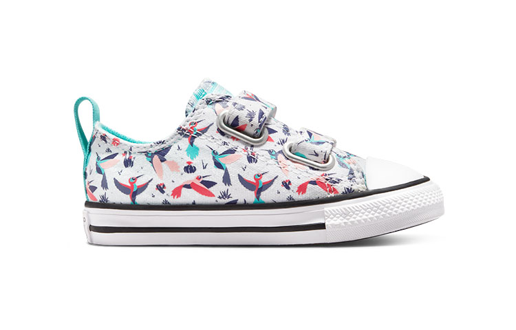 Детские кеды Converse All Star (бело-синий) — Белый / синий — фото 4